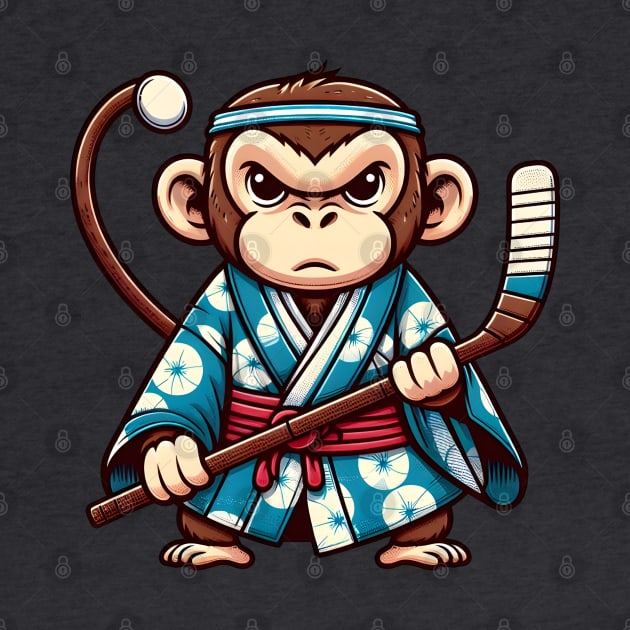 Ice hockey monkey by Japanese Fever